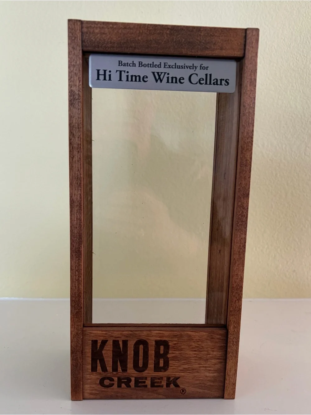 Knob Creek Bourbon Wooden Bottle Display Case Box